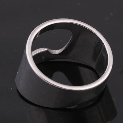 Bottle Opener Ring Stainless Steel Finger Ring Cool Kitchen Gadget