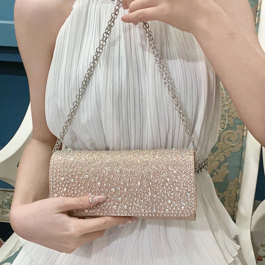 Elegant Rhinestone Dinner Bag Exquisite Shoulder Clutch Bag for Parties