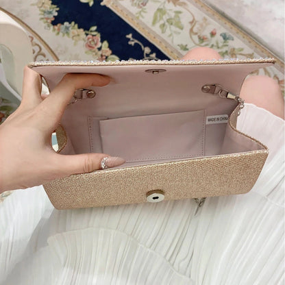 Elegant Rhinestone Dinner Bag Exquisite Shoulder Clutch Bag for Parties