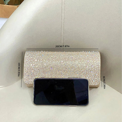 Elegant Rhinestone Dinner Bag Exquisite Shoulder Clutch Bag for Parties