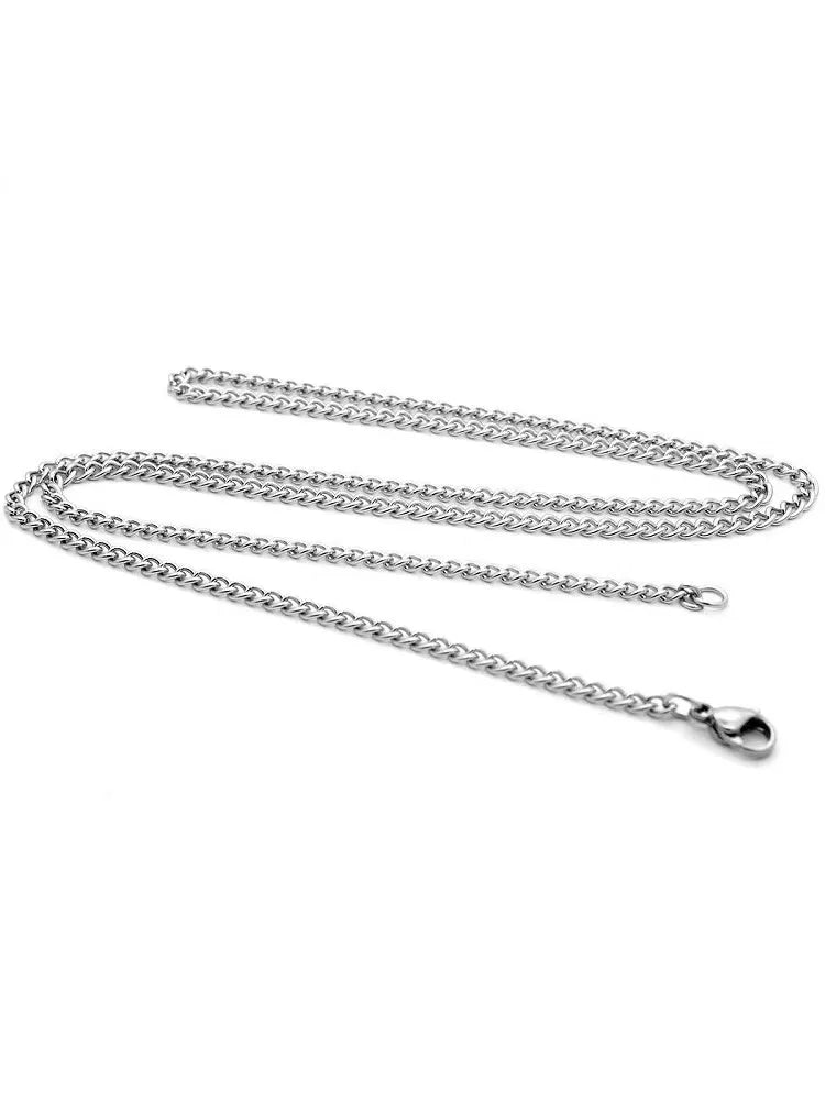 Men Stainless Steel Chain Necklace Vintage Titanium Jewelry Cuban Style